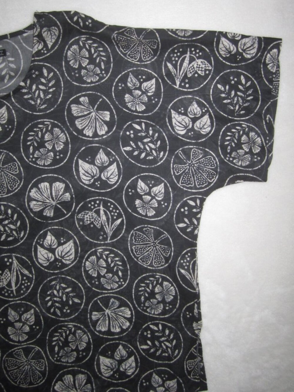 GUDRUN SJODEN Kimono Sleeve Fine Cotton Blouse Shirt Women's Medium Art-to Wear - Picture 8 of 12